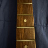 1972 Fender Mustang Neck Rosewood - fretboard upper frets close-up - Pauls Guitar Hideout