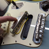 2017-2019 Fender American Professional Jaguar - bridge pickup underside and bridge - Pauls Guitar Hideout