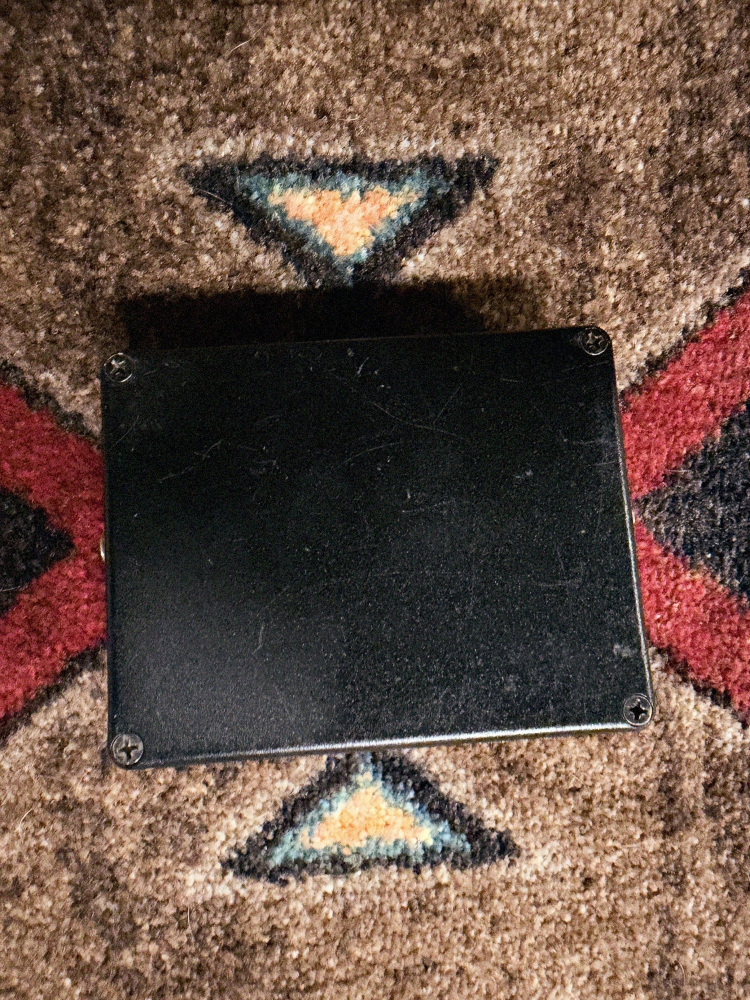 Barber Electronics Burn Unit, black: bottom plate with four screws and light scratches