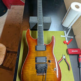 2013 ESP LTD Elite M-II - front full body on workbench - Pauls Guitar Hideout