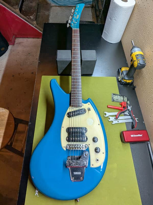 1968 Yamaha SG-3C - front full body blue finish - Pauls Guitar Hideout