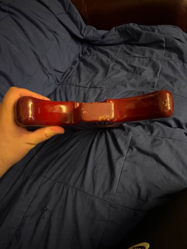 Late 70s Fender Lead Body Red - body bottom edge with cutaways - Pauls Guitar Hideout