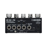 Boss EX-4 rear panel with stereo input and output, send and return, MIDI, control jack, USB-C and DC in