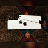 Boss TU-2 Chromatic Tuner, white: left side with the output and bypass jacks