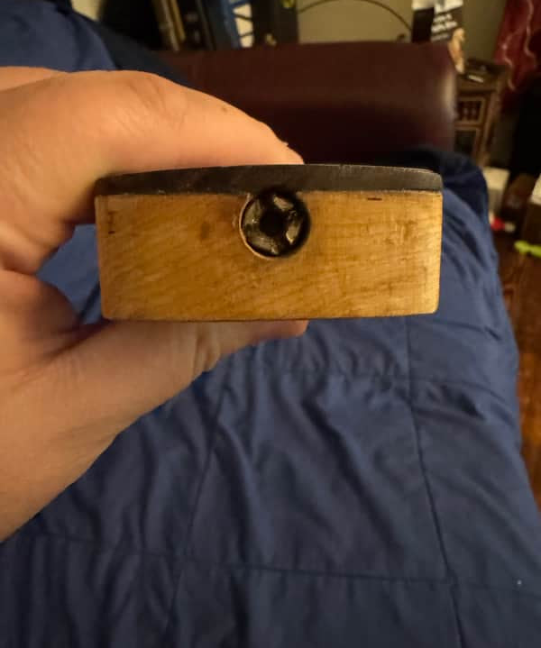 80s Phil Kubicki Bass Neck Rosewood - neck heel end with truss rod screw - Pauls Guitar Hideout