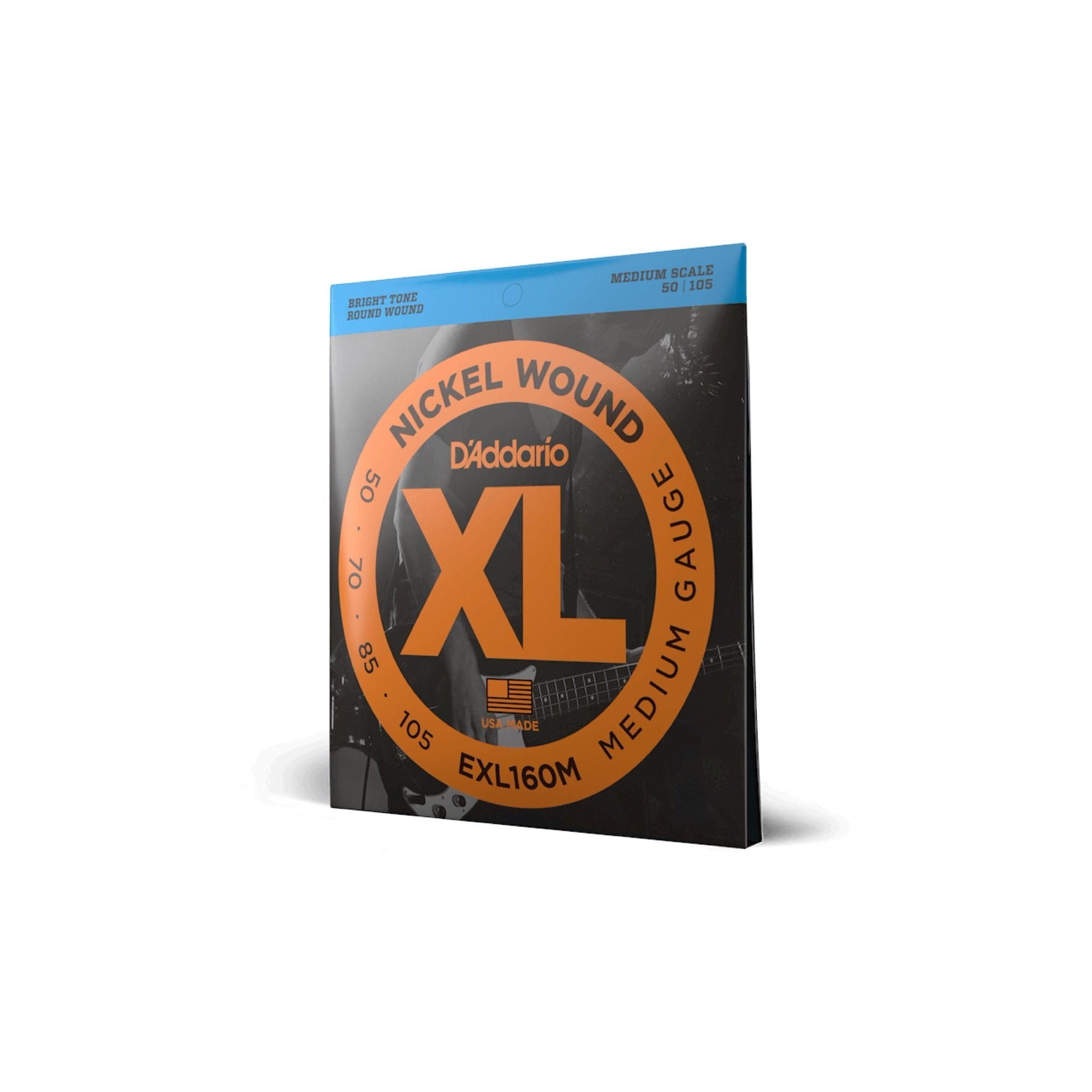 D'Addario EXL160M XL Nickel medium scale bass strings, 50-105