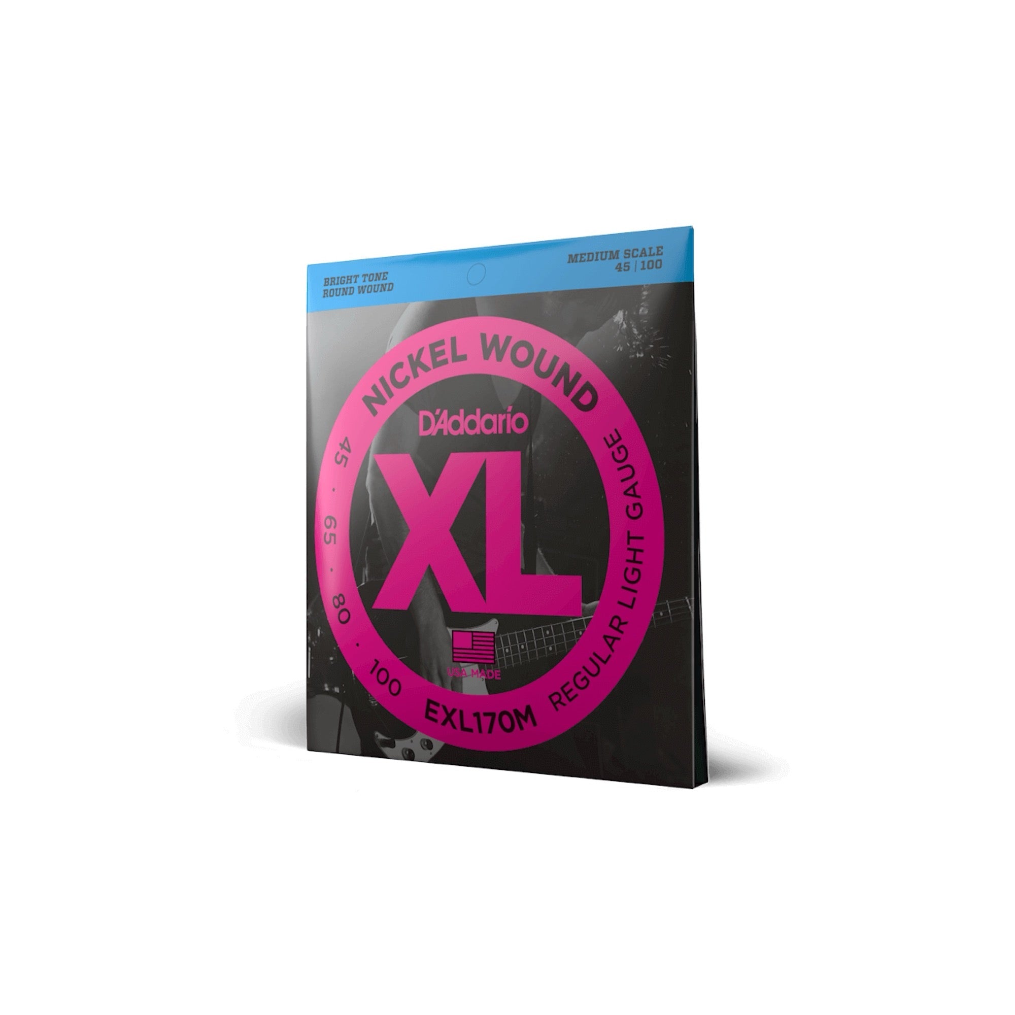 D'Addario EXL170M XL Nickel medium scale bass strings, 45-100