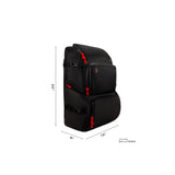 D'Addario Backline Gear Transport Pack with its dimensions marked
