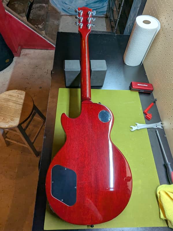 2019-2024 Gibson Les Paul Studio Wine Red - back full body - Pauls Guitar Hideout