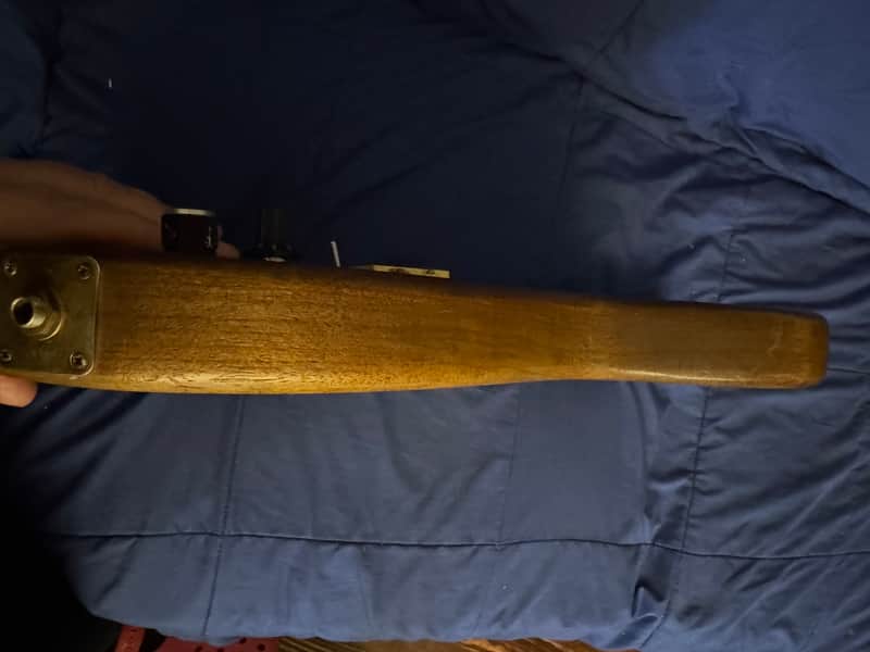 75-80 Kharma P Bass Walnut - body side profile - Pauls Guitar Hideout