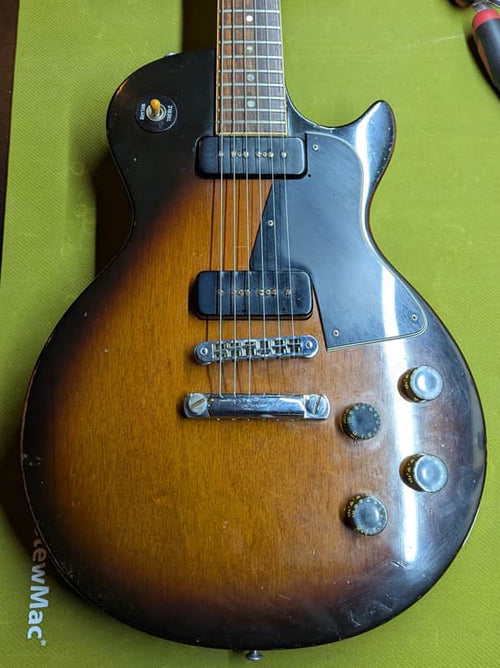 1977-1979 Gibson Les Paul Special 55 Reissue - body front pickups and controls close-up - Pauls Guitar Hideout
