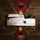 DigiTech Grunge, white crackle: side with the input jack and the other footswitch release pin