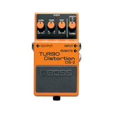 Boss DS-2 TURBO Distortion pedal, gray enclosure with TURBO selector knob, DIST knob, TONE knob, LEVEL knob