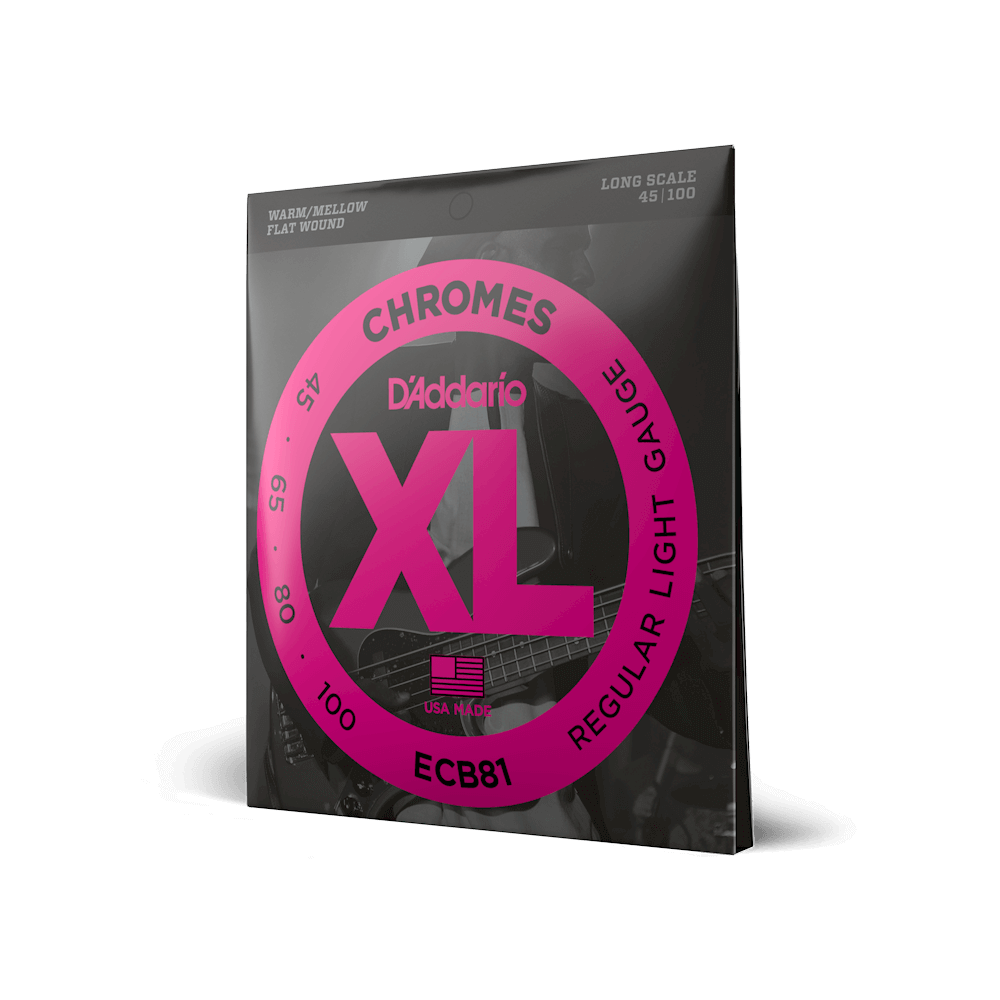 D'Addario ECB81 Chromes flatwound bass strings