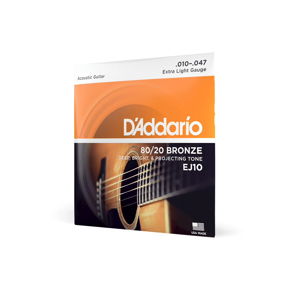D'Addario EJ10 80/20 Bronze Extra Light acoustic guitar strings