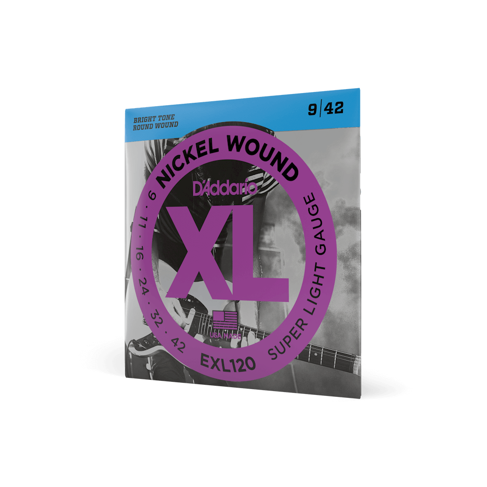 D'Addario EXL120 XL Nickel Wound Super Light electric guitar strings