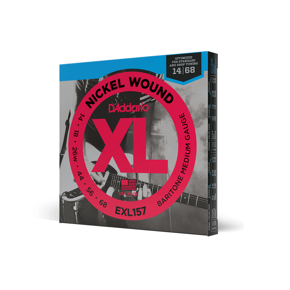D'Addario EXL157 XL Nickel Wound baritone electric guitar strings