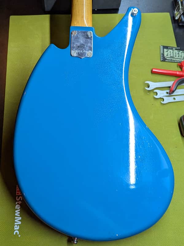 1968 Yamaha SG-3C - body back blue with neck plate - Pauls Guitar Hideout