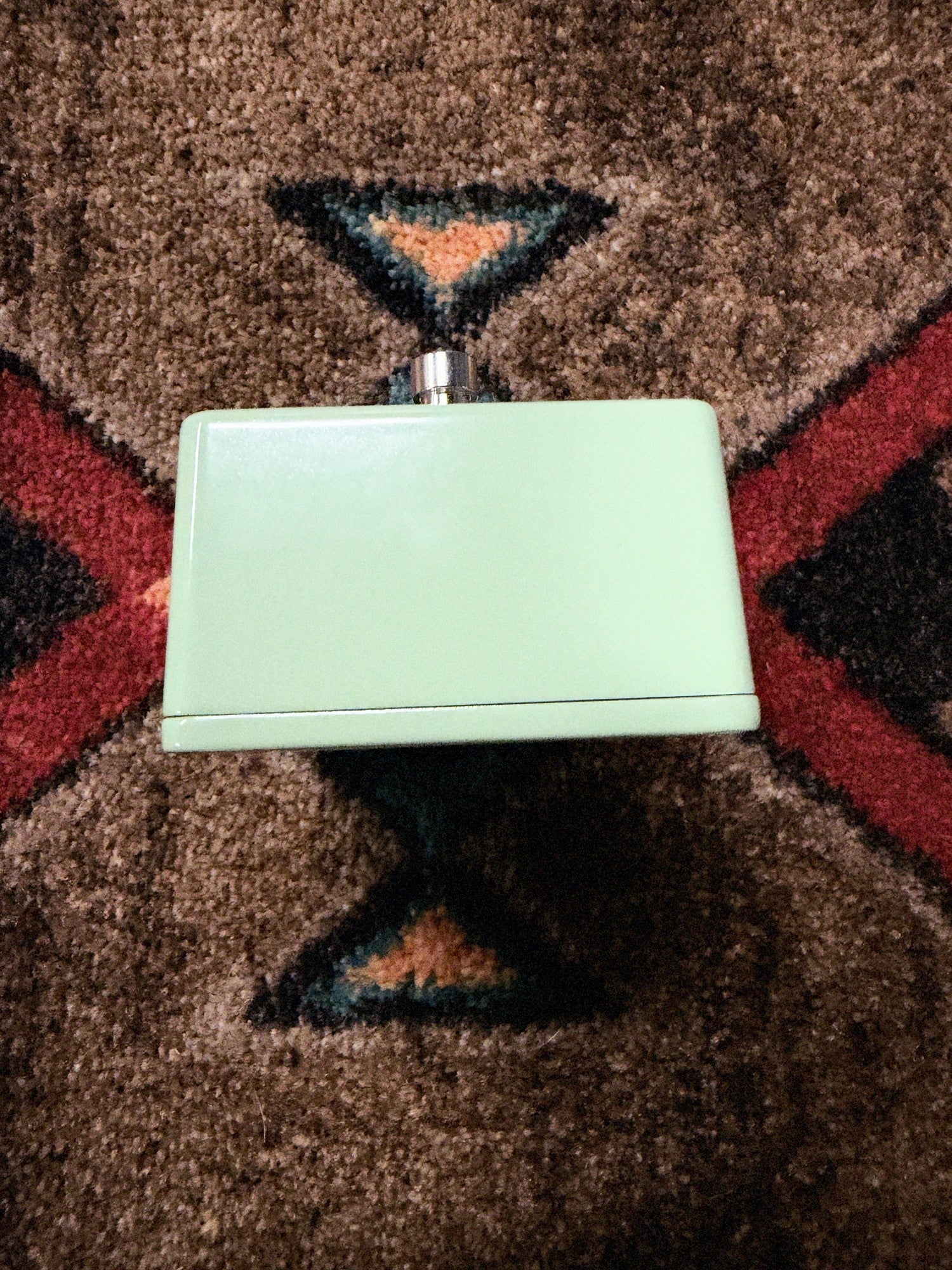 EarthQuaker Devices Westwood, seafoam green: footswitch end of the enclosure