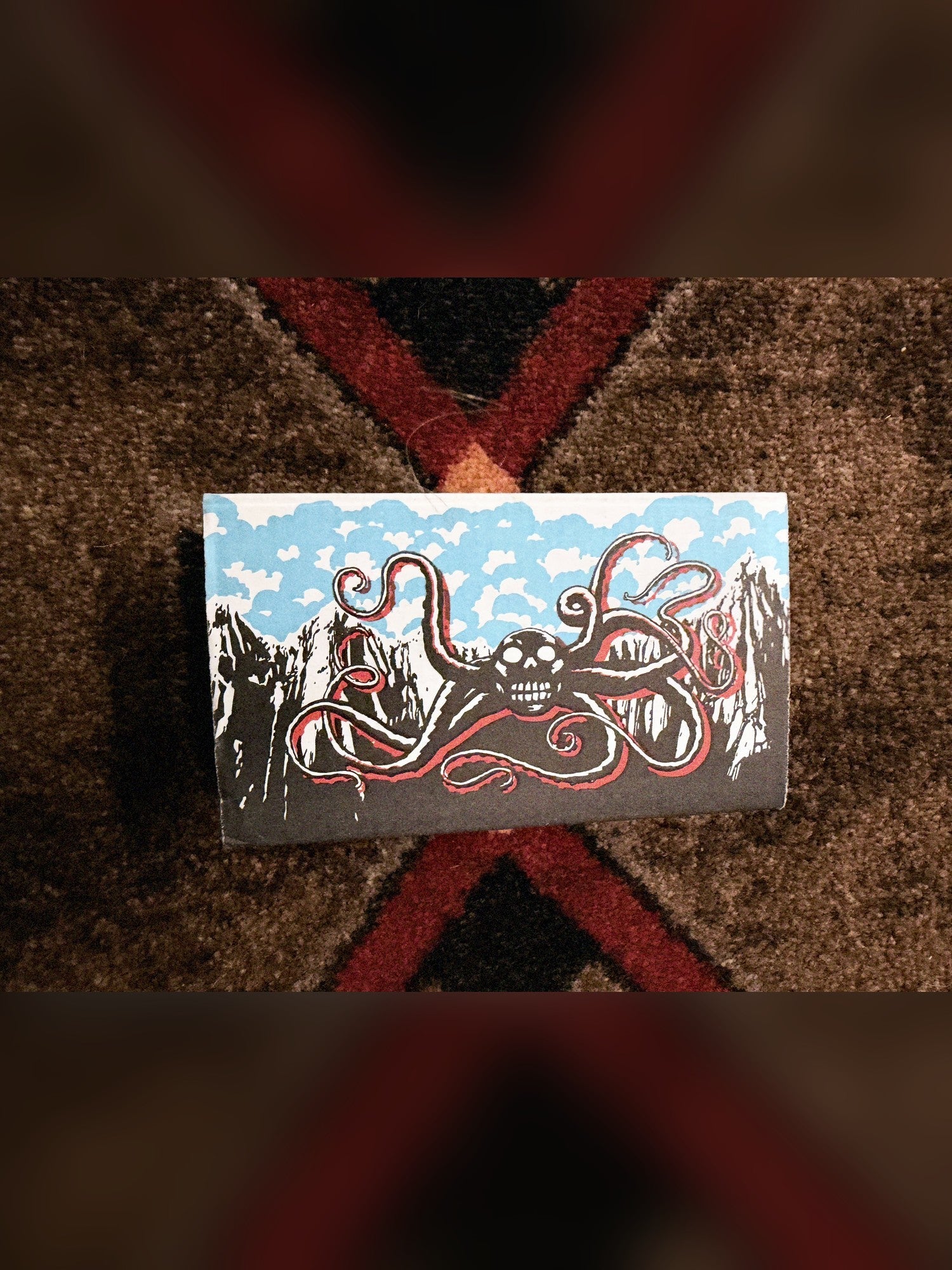 EarthQuaker Devices Westwood, seafoam green: the original box's octopus and mountains artwork