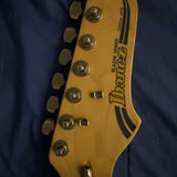 1980 Ibanez Blazer Maple - headstock front with logo - Pauls Guitar Hideout