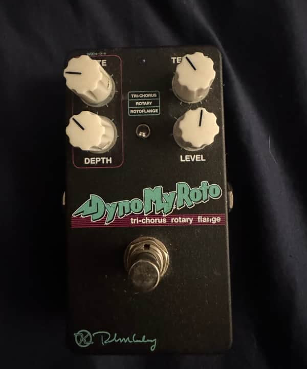 2016 Keeley Dyno My Roto Modulator - pedal top view with knobs - Pauls Guitar Hideout