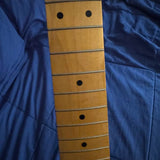 1990s Fender 51 Precision Bass - upper frets and dots close-up - Pauls Guitar Hideout