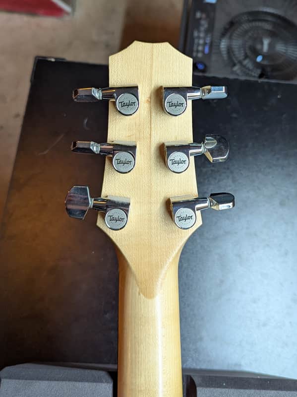 2007 Taylor SB1-X Solidbody Classic - headstock back with tuners - Pauls Guitar Hideout