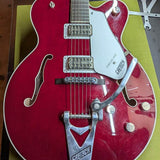 2003-2006 Gretsch G6119 Tennessee Rose - body front pickups and controls close-up - Pauls Guitar Hideout