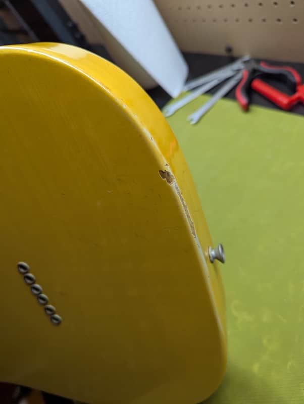 1975 Fender Telecaster - body bottom edge ding and wear - Pauls Guitar Hideout