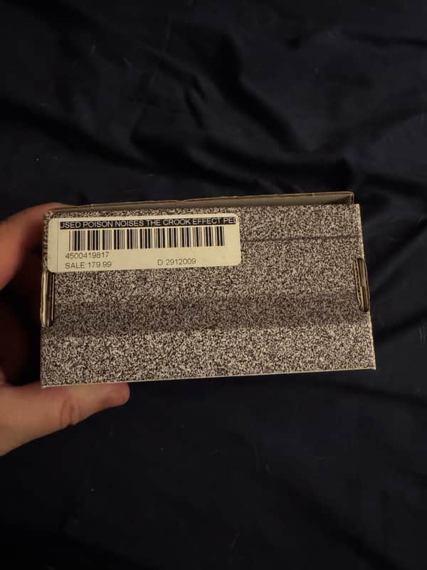Poison Noises The Crook V5 - box bottom with barcode label - Pauls Guitar Hideout