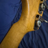 80s Phil Kubicki Bass Neck Rosewood - headstock side angle with tuners - Pauls Guitar Hideout