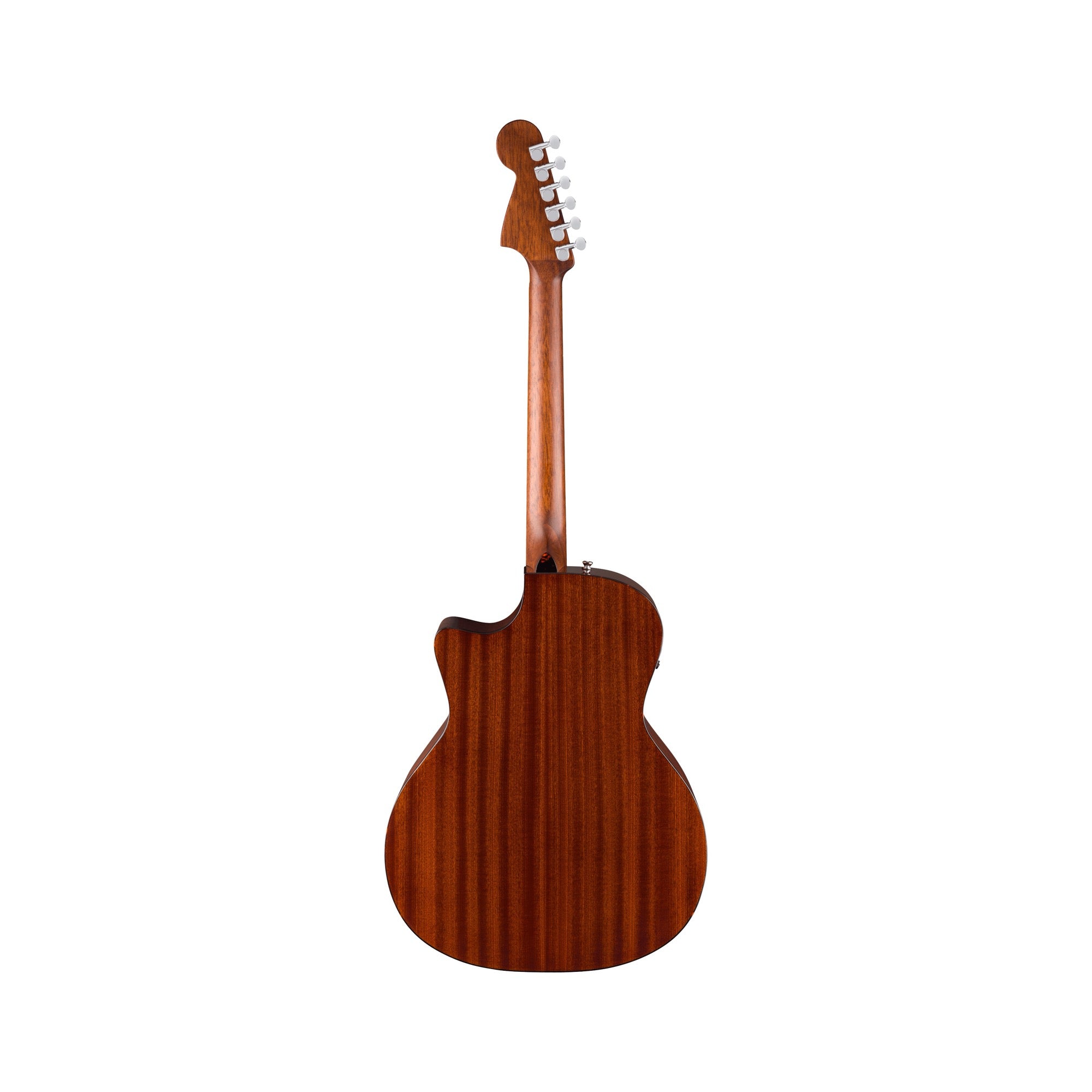 Fender California Deluxe Newporter CE, White Blonde: back view, full instrument