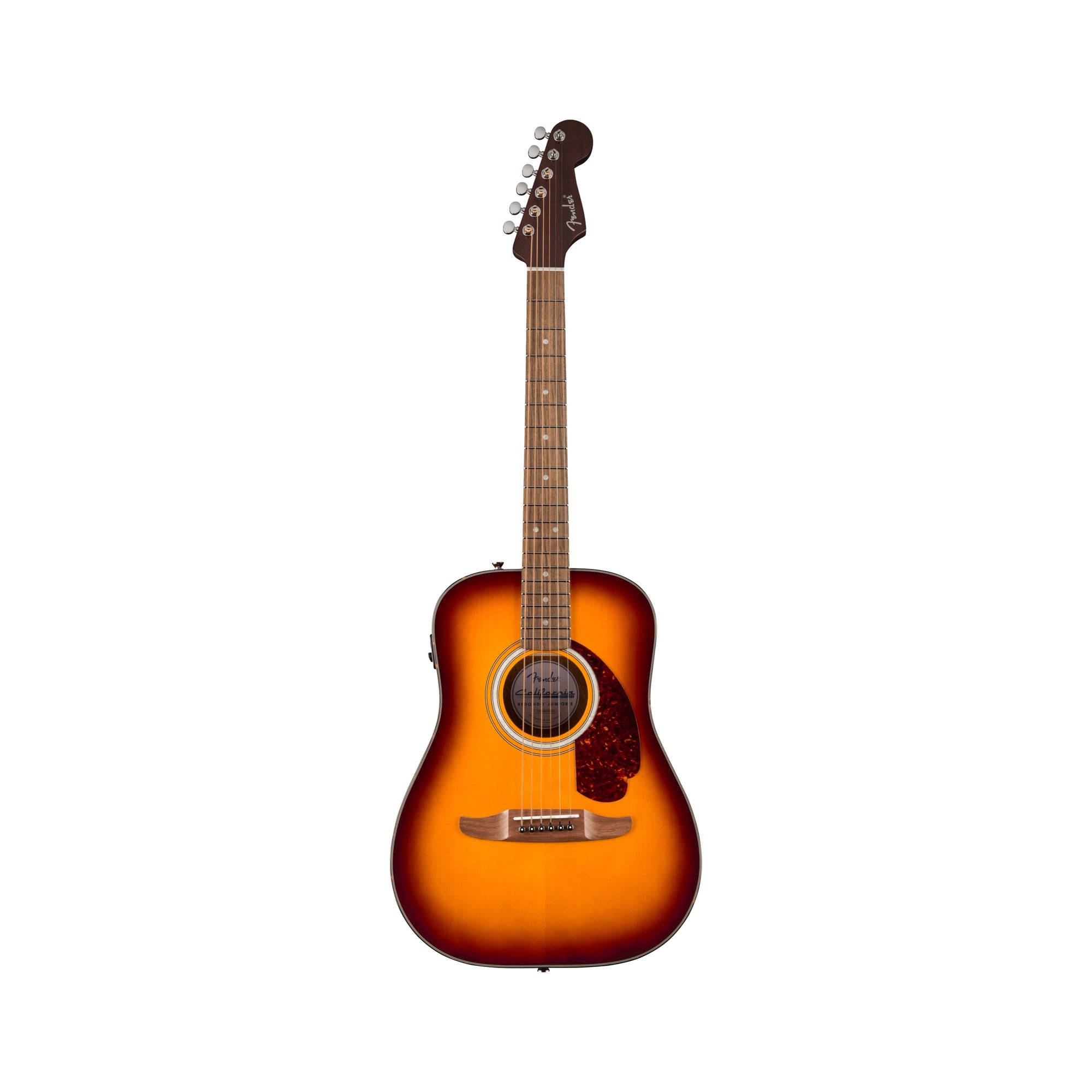 Fender California Deluxe Redondo Jr. E, Honey Sunburst: front view, full instrument