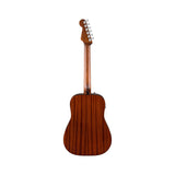 Fender California Deluxe Redondo Jr. E, Honey Sunburst: back view, full instrument