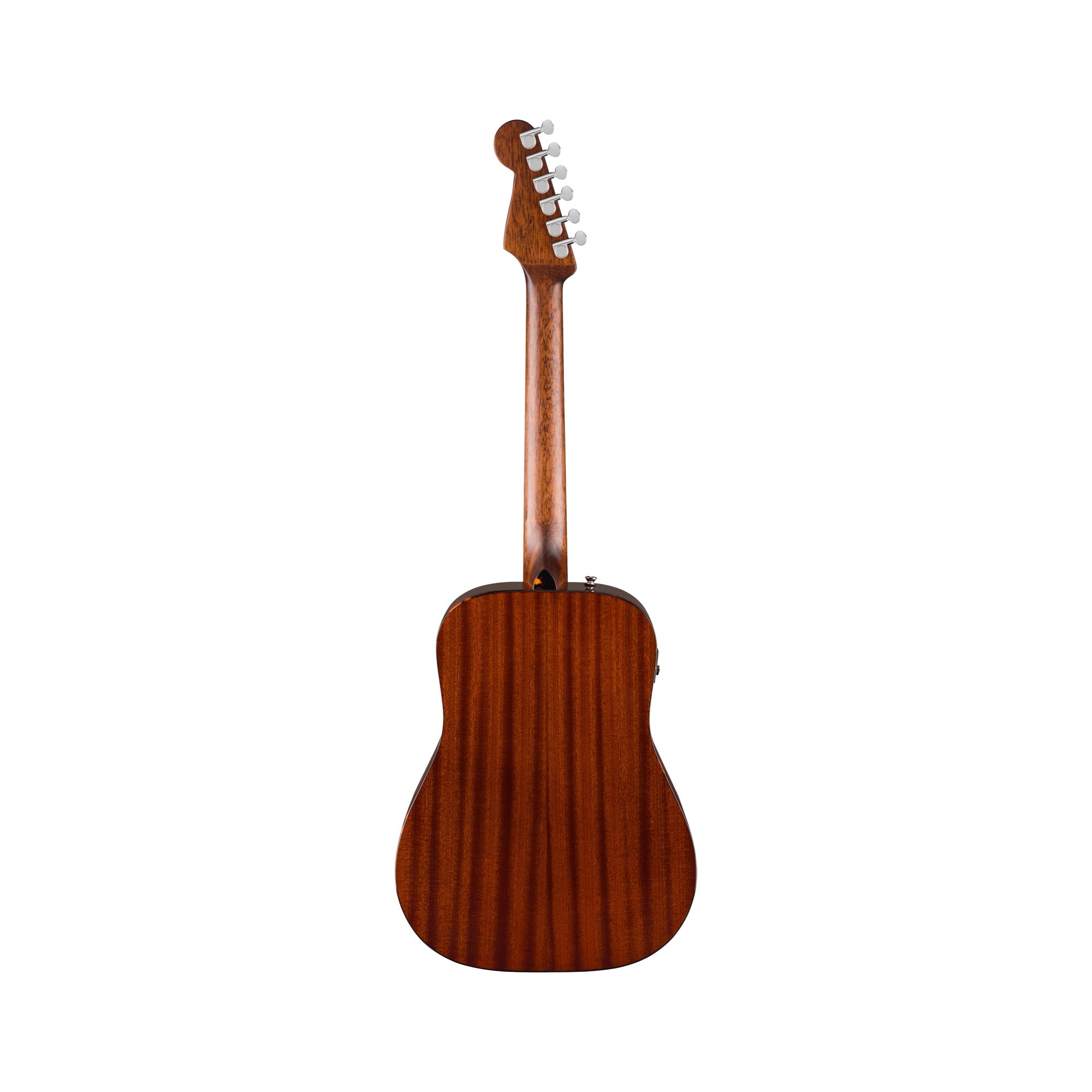 Fender California Deluxe Redondo Jr. E, Honey Sunburst: back view, full instrument