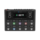Fender Tone Master Pro floor multi-effects unit from above, 7-inch touchscreen, two knobs and ten footswitches with LCD labels