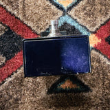 Fulltone PlimSoul, dark blue and silver: footswitch end with fine scratches and chipped paint along the lower edge