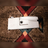 Ibanez SM7 Smash Box, silver: left side with the output jack below the pedal's hinge