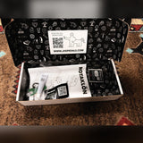 JHS Notaklön, white: the open kit box with the instructions and leftover kit parts