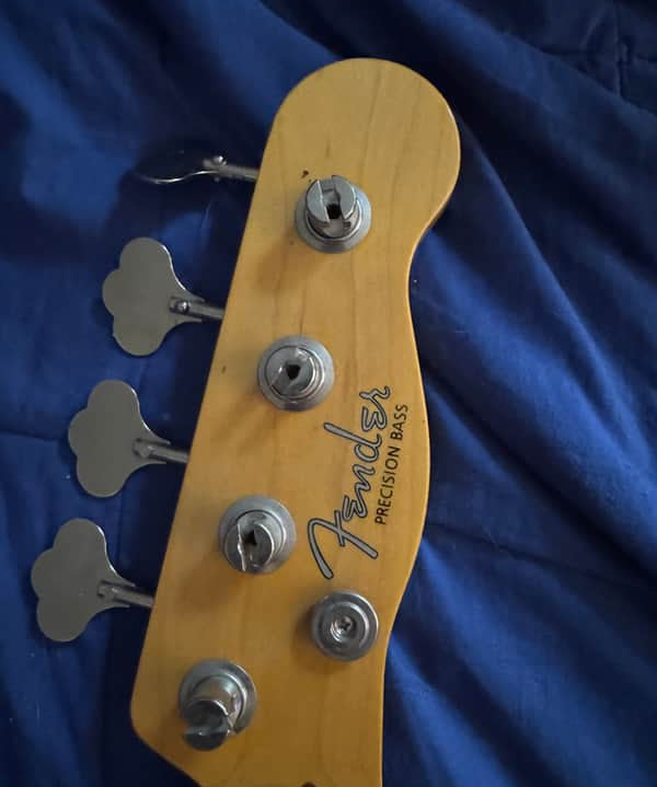 1990s Fender 51 Precision Bass - headstock front with logo - Pauls Guitar Hideout