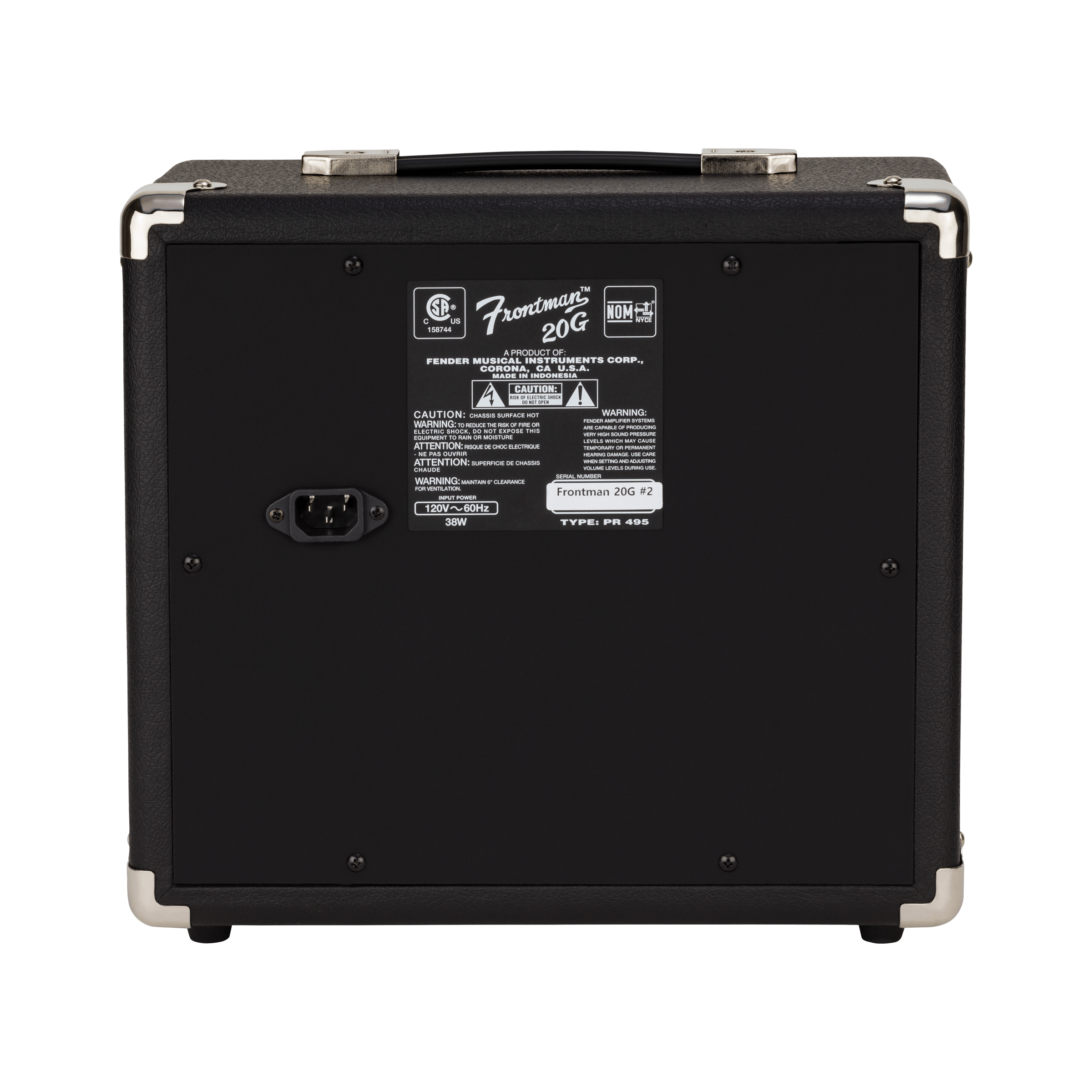 Fender Frontman 20G - 20-Watt Practice Amplifier - back