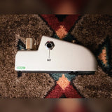Marshall GV-2 Guv'nor Plus, silver: left side with the output jack and a RoHS sticker