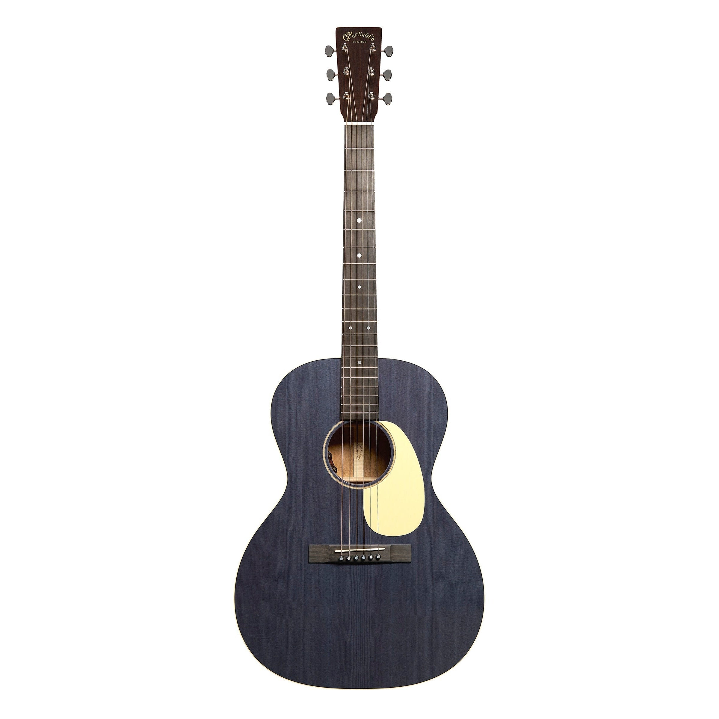 Martin 00L-16E Blue Denim gloss spruce top, full front