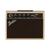 Fender Mini 65 Twin amp in blonde tolex with oxblood grille cloth, front view