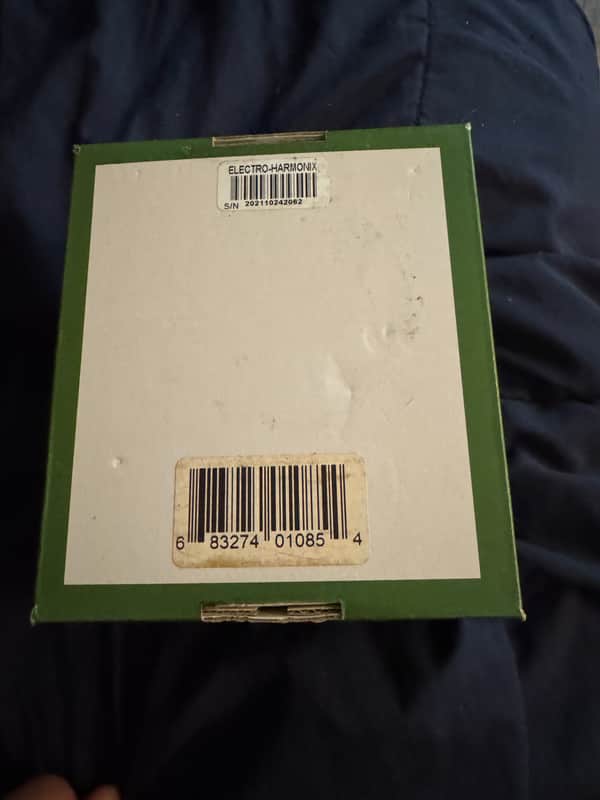 2008 Electro-Harmonix Bass Big Muff Pi - box bottom with serial and barcode - Pauls Guitar Hideout