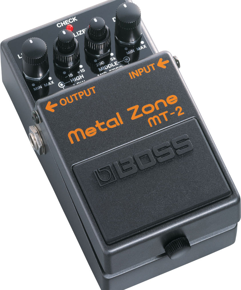 Boss MT-2 - Metal Zone, angle view