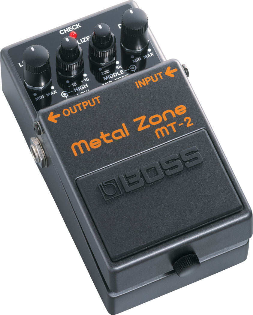 Boss MT-2 - Metal Zone, angle view