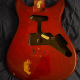 Late 70s Fender Lead Body Red - front with pickup cavities - Pauls Guitar Hideout