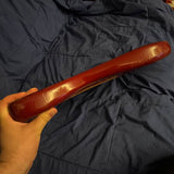 Late 70s Fender Lead Body Red - body edge wear side view - Pauls Guitar Hideout